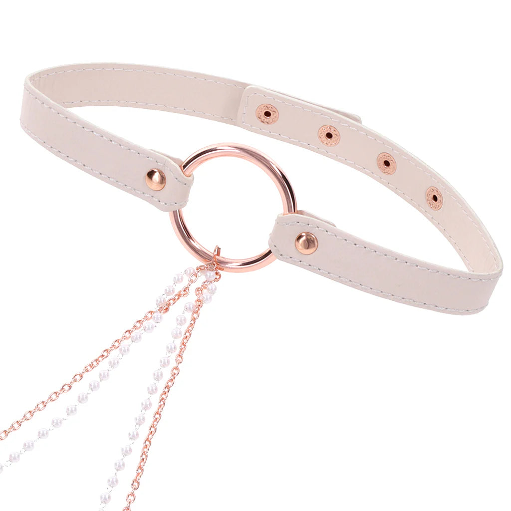 S&M Peaches 'N CreaMe Collar with Nipple Clamps