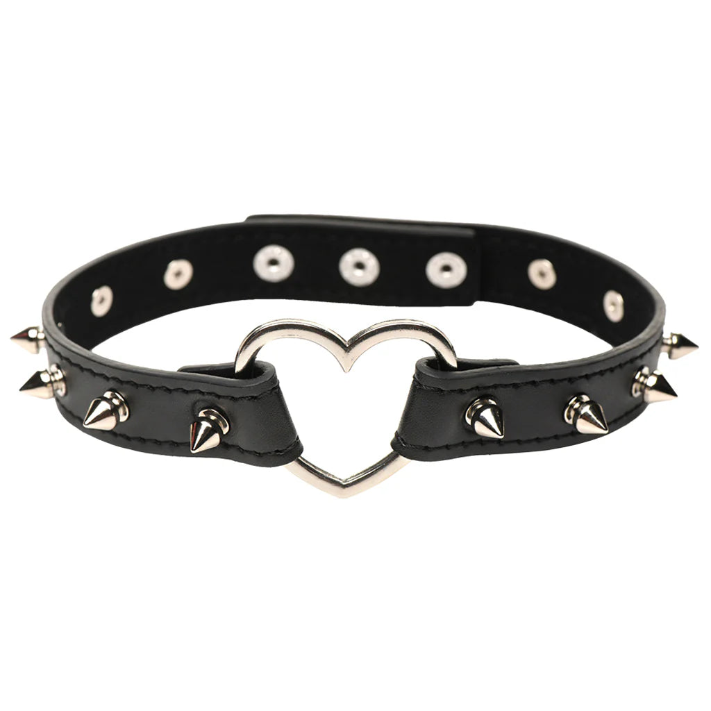 Master Series Spiked Heart Choker