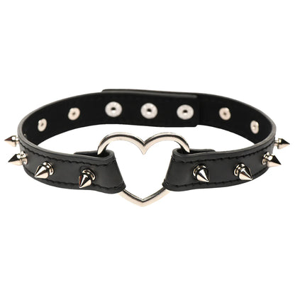 Master Series Spiked Heart Choker
