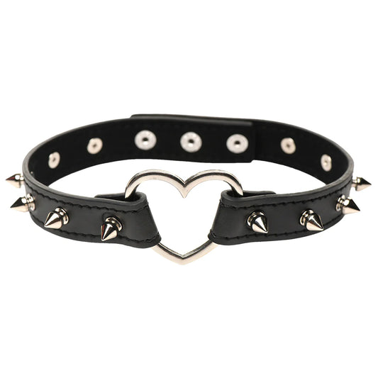 Master Series Spiked Heart Choker