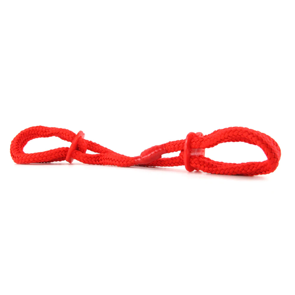 Silk Rope Cuffs in Red