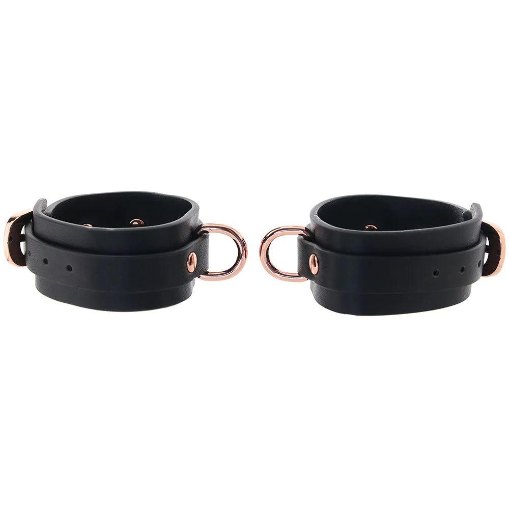 Bondage Couture Wrist Cuffs in Rose Gold