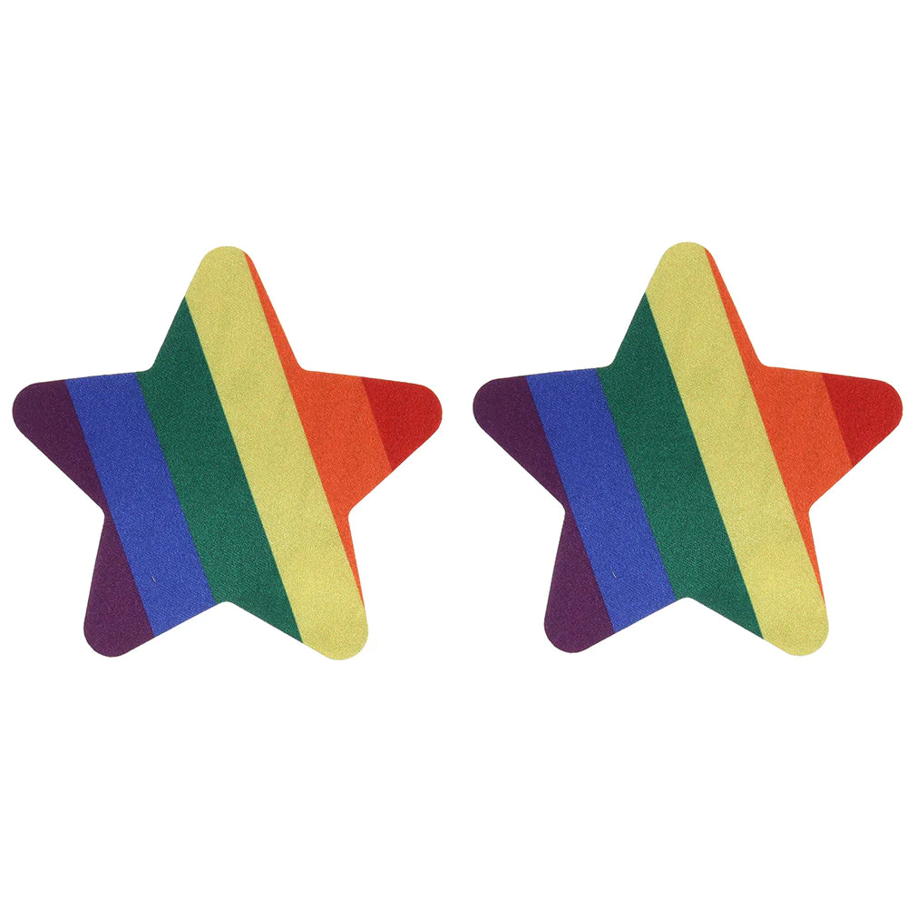 Pride and Rainbow Glitter Stars Nipple Pasties