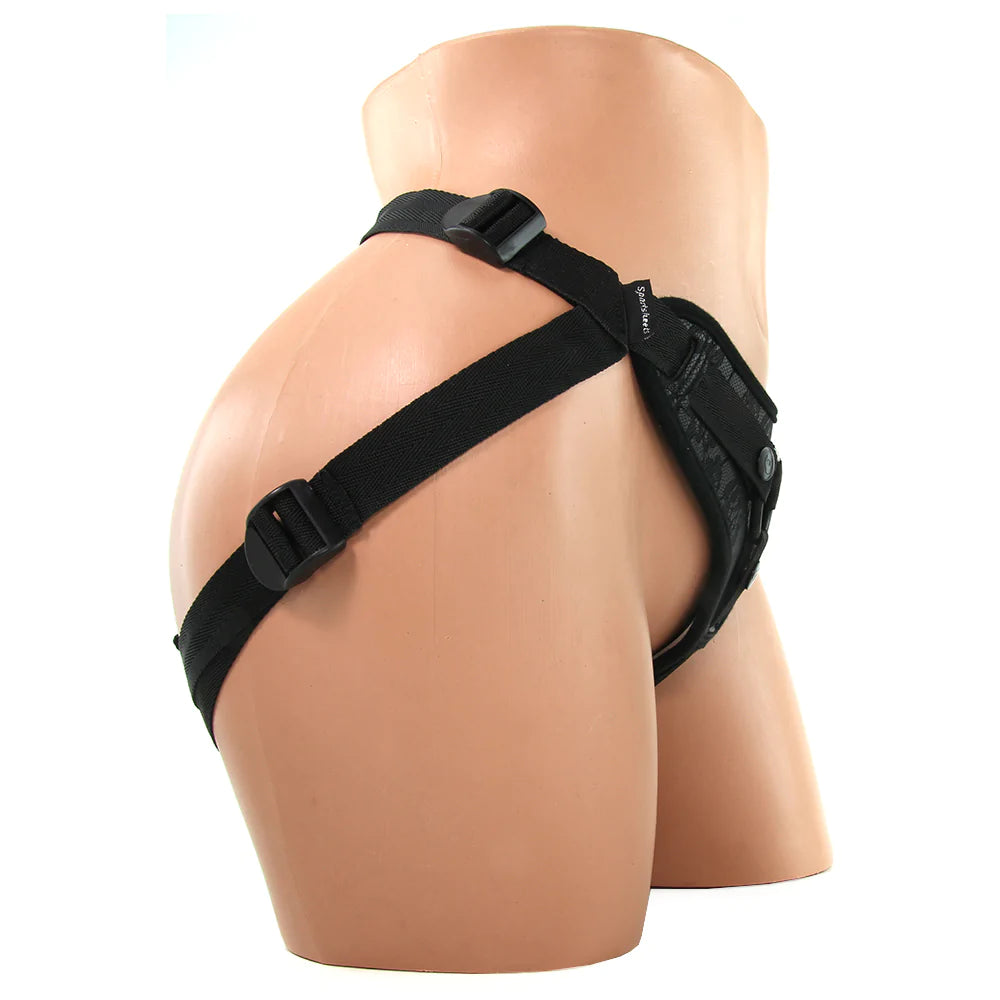 Sincerely Black Lace Strap-On Harness