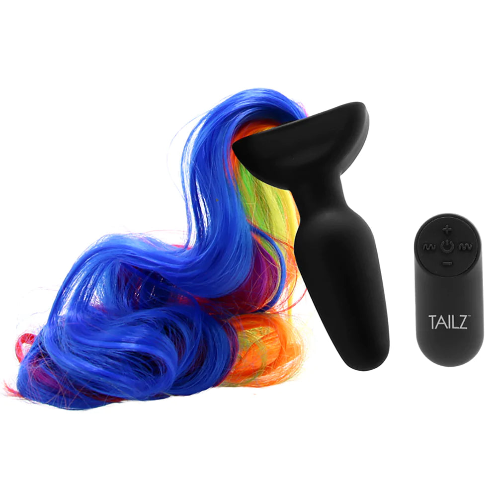 Tailz Rainbow Pony Remote Vibe Anal Plug