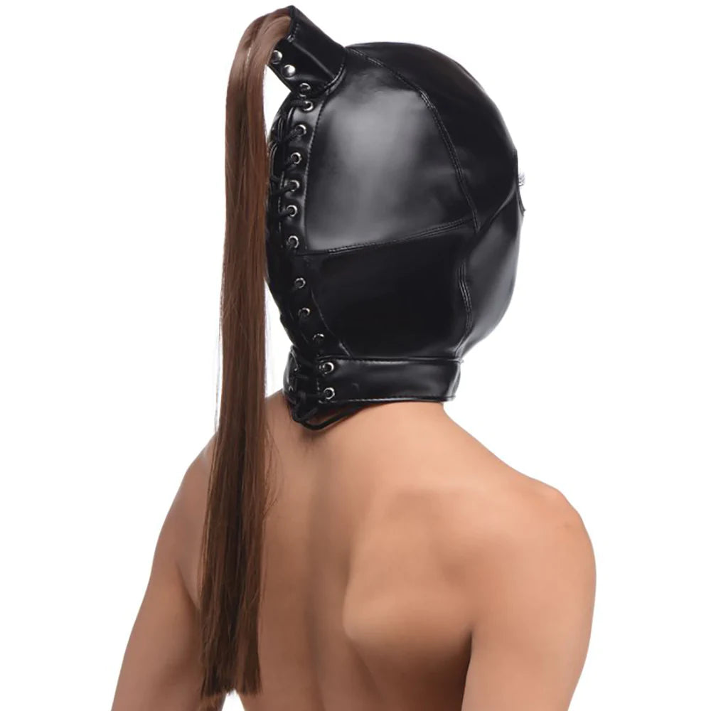 Strict Ponytail Bondage Hood