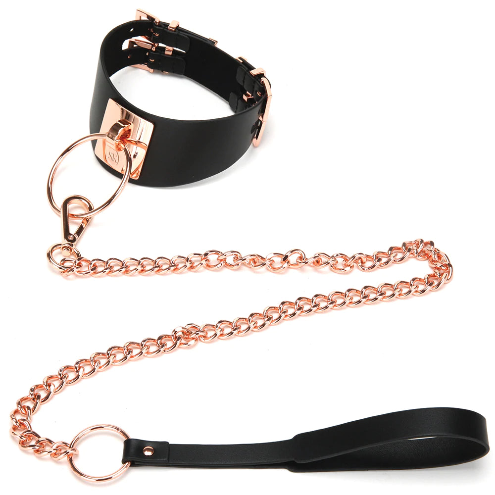 Secret Kisses Rose Gold Collar and Leash