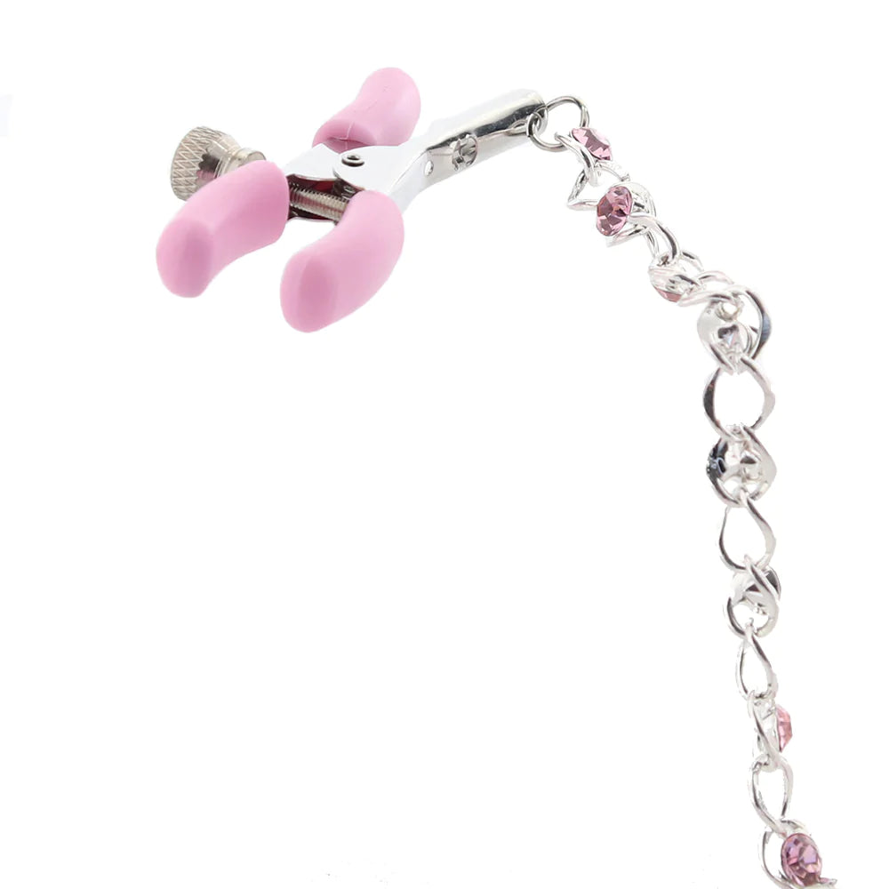 Crystal Chain Nipple Clamps