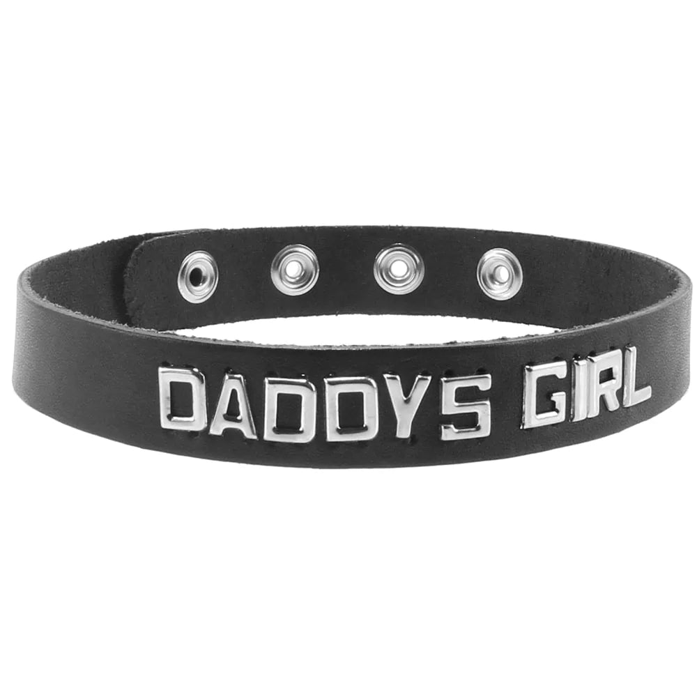 Leather Word Band Collars