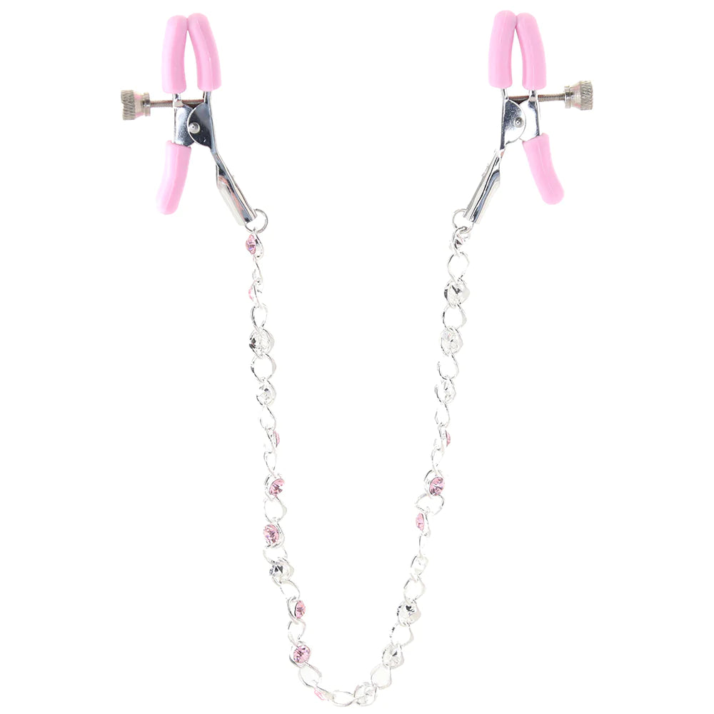 Crystal Chain Nipple Clamps