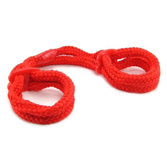 Silk Rope Cuffs in Red