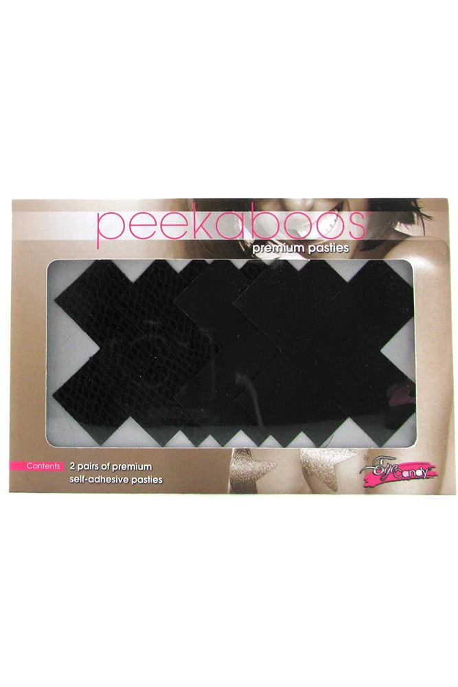 Peekaboos Classic Black X Pasties